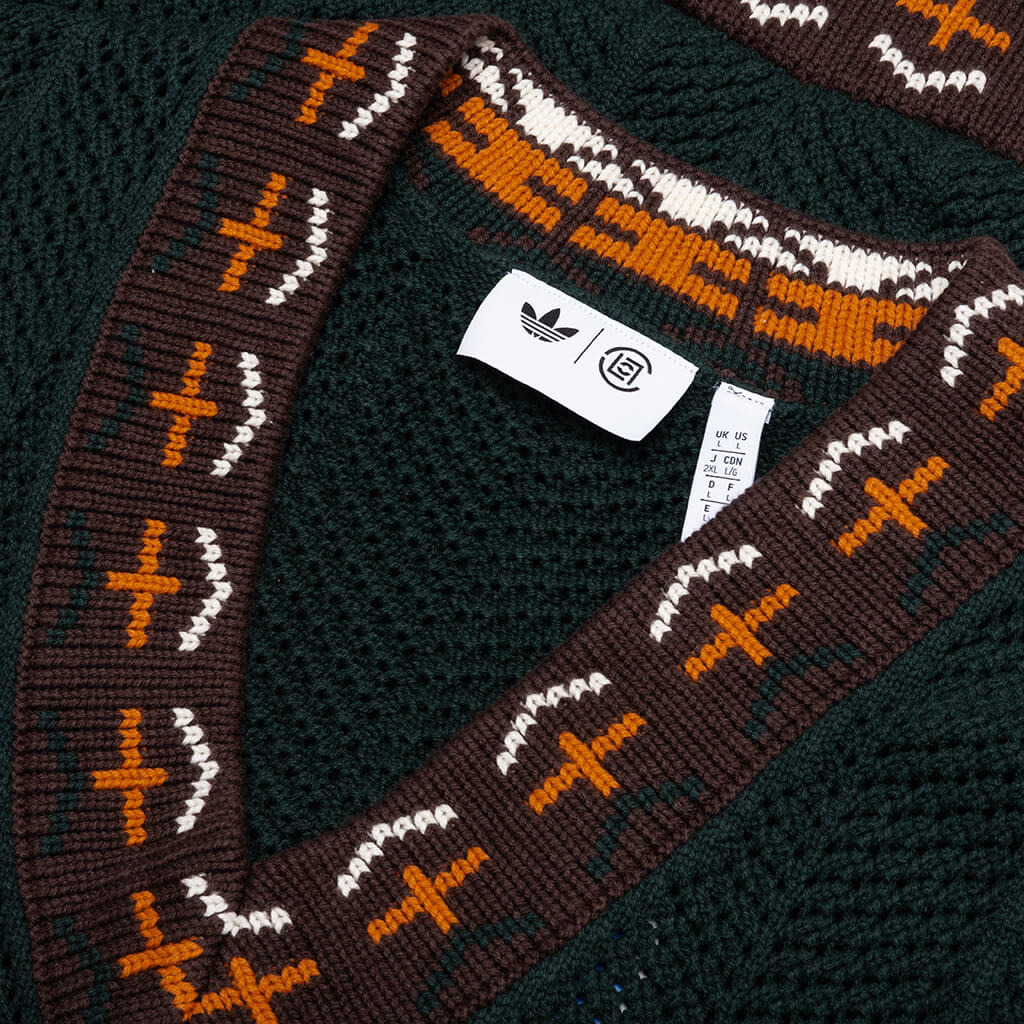 ADIDAS ORIGINALS X CLOT KNIT VEST BY EDISON CHEN - GREEN NIGHT - 4