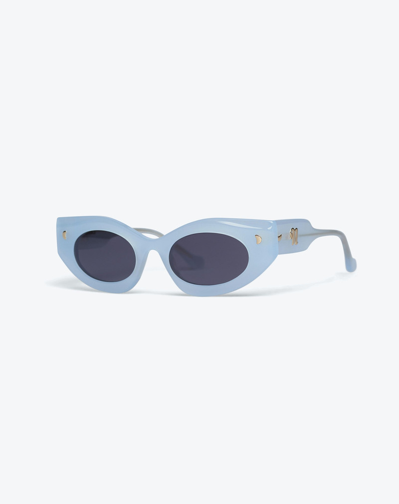 LEONIE - Bio-plastic oval sunglasses - Blue 1