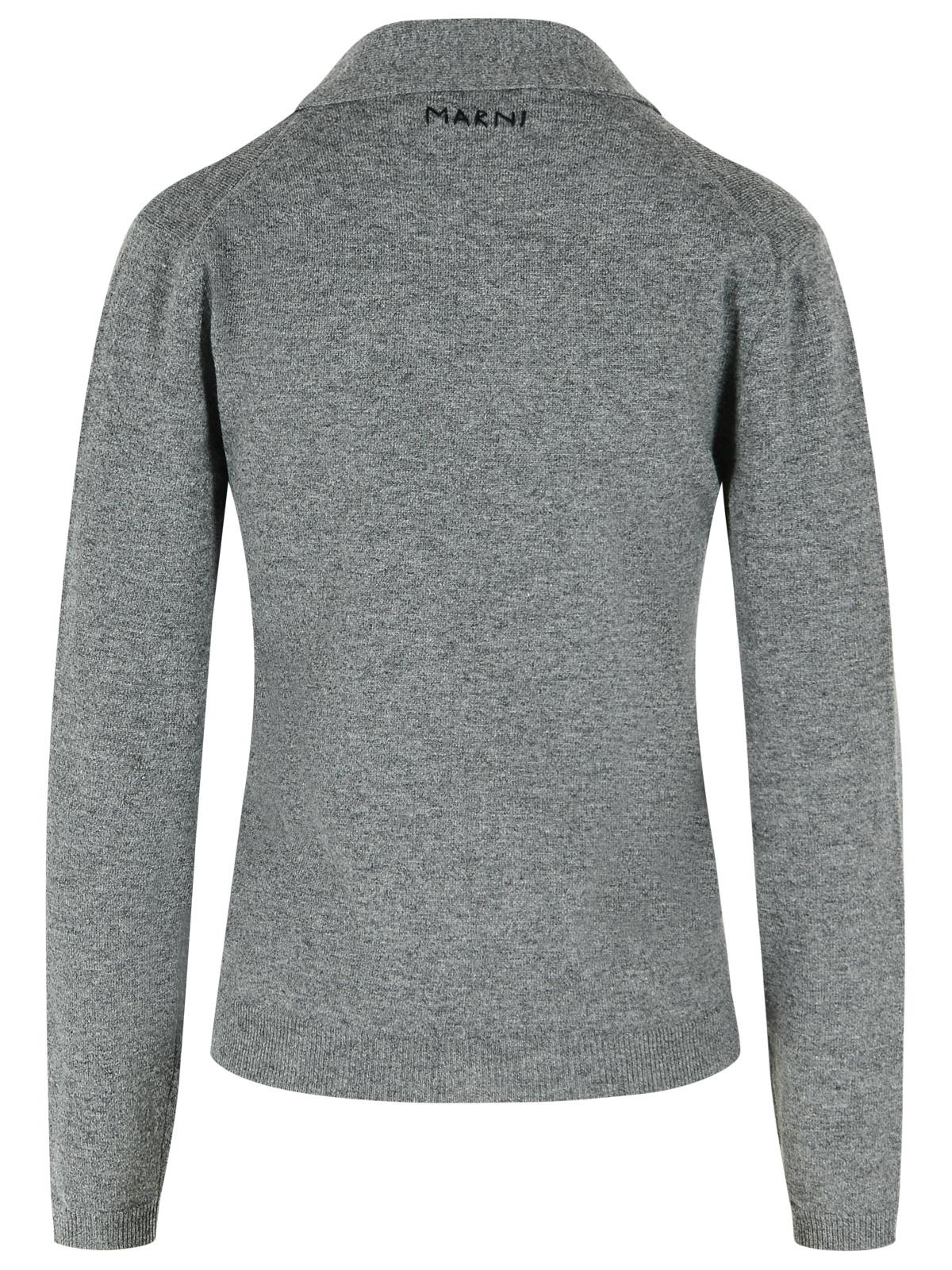 Marni Grey Virgin Wool Cardigan Women - 3