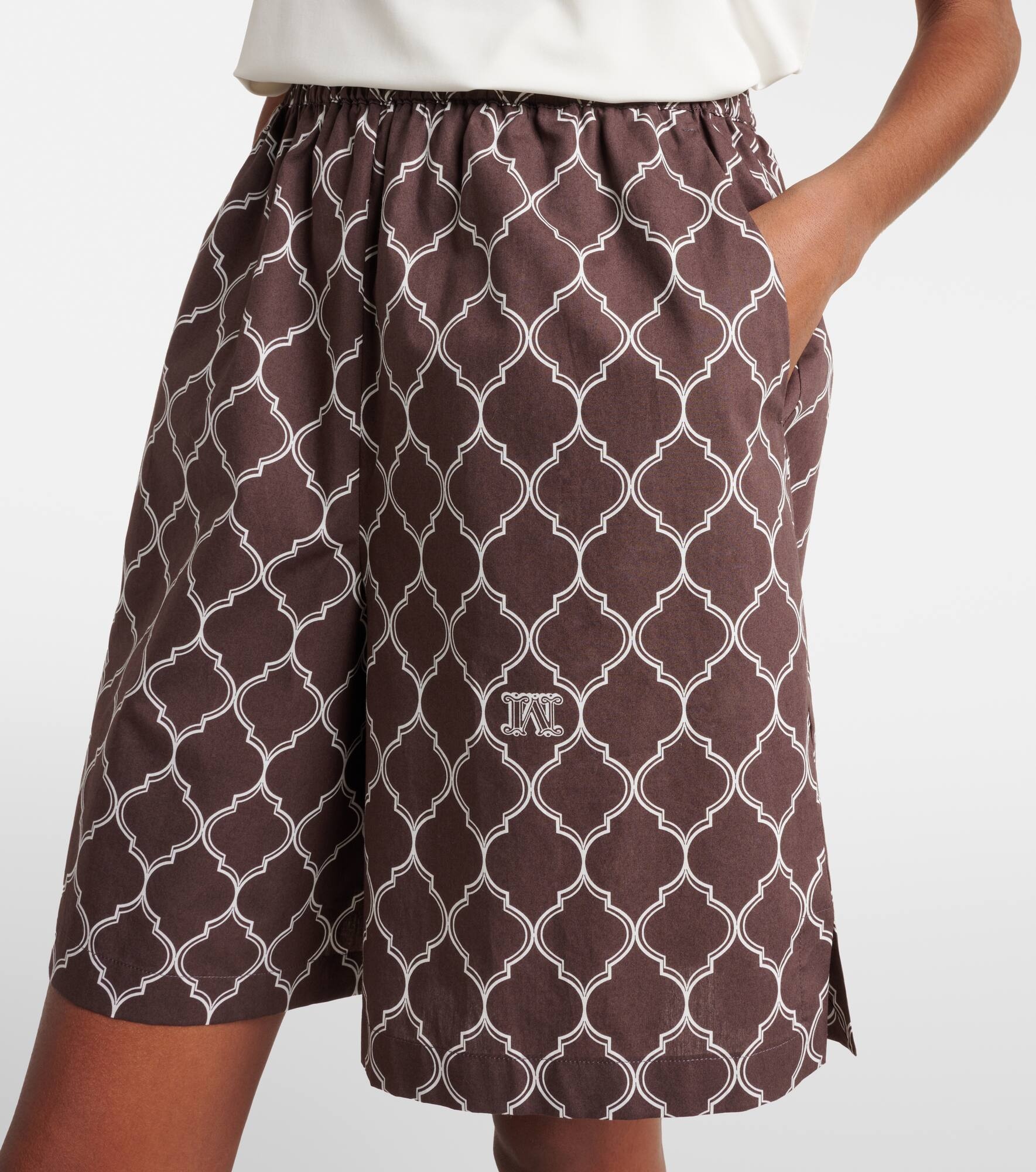 Ulutato high-rise cotton Bermuda shorts - 4