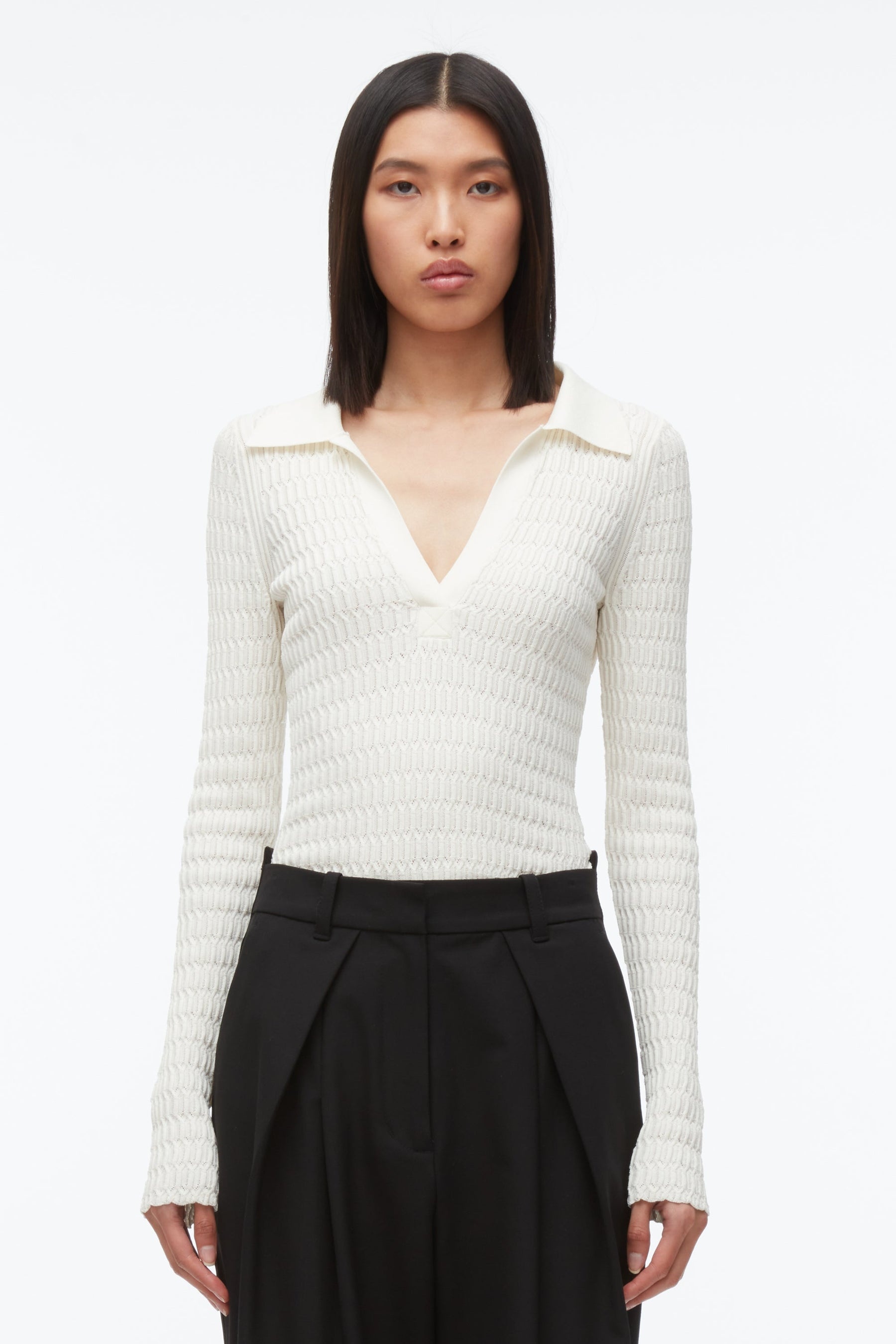 Cropped Pleated Tuxedo Trousers - 5