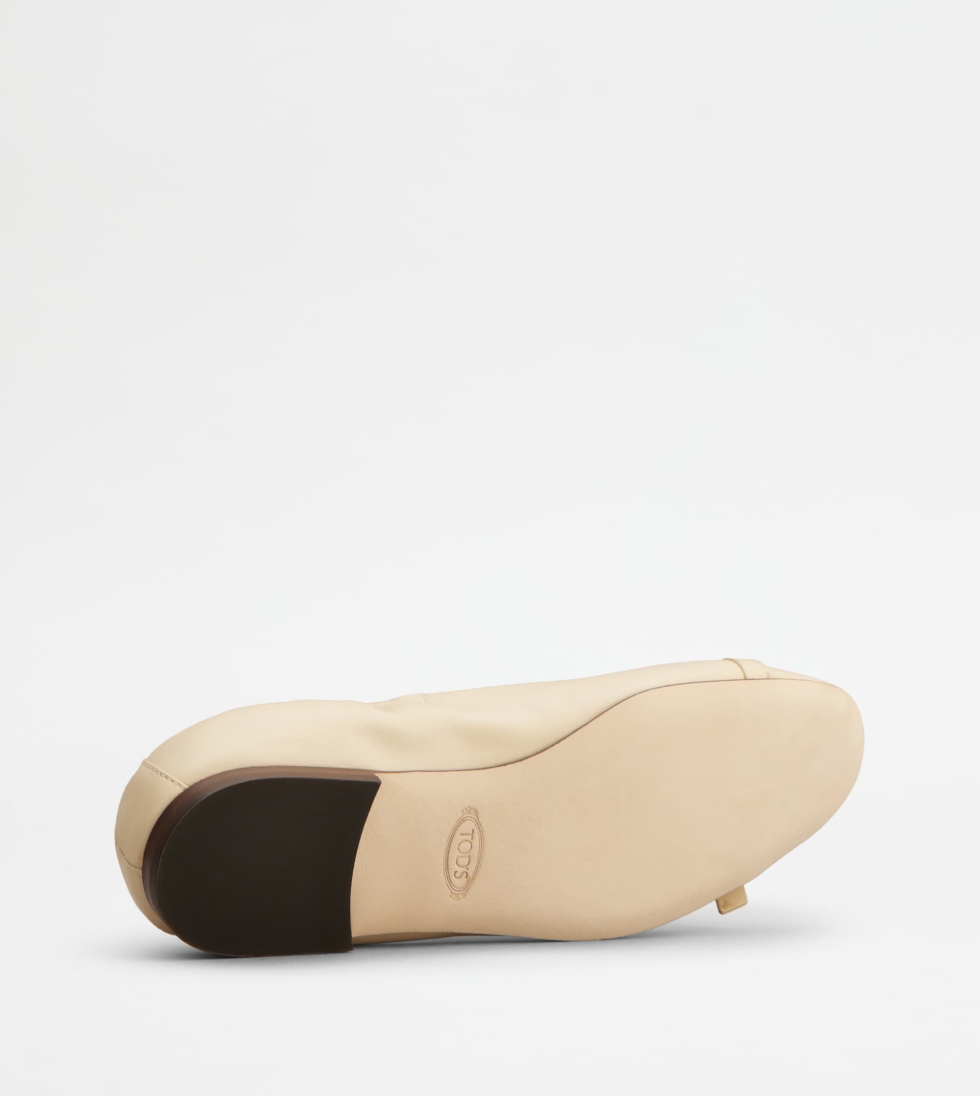 BALLERINAS IN LEATHER - BEIGE - 4