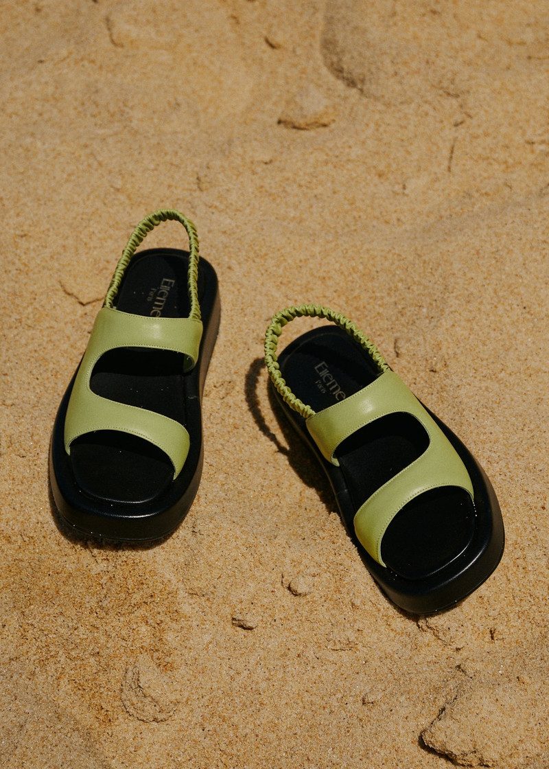 Gemini Puffy Slingback Lime/Black 7