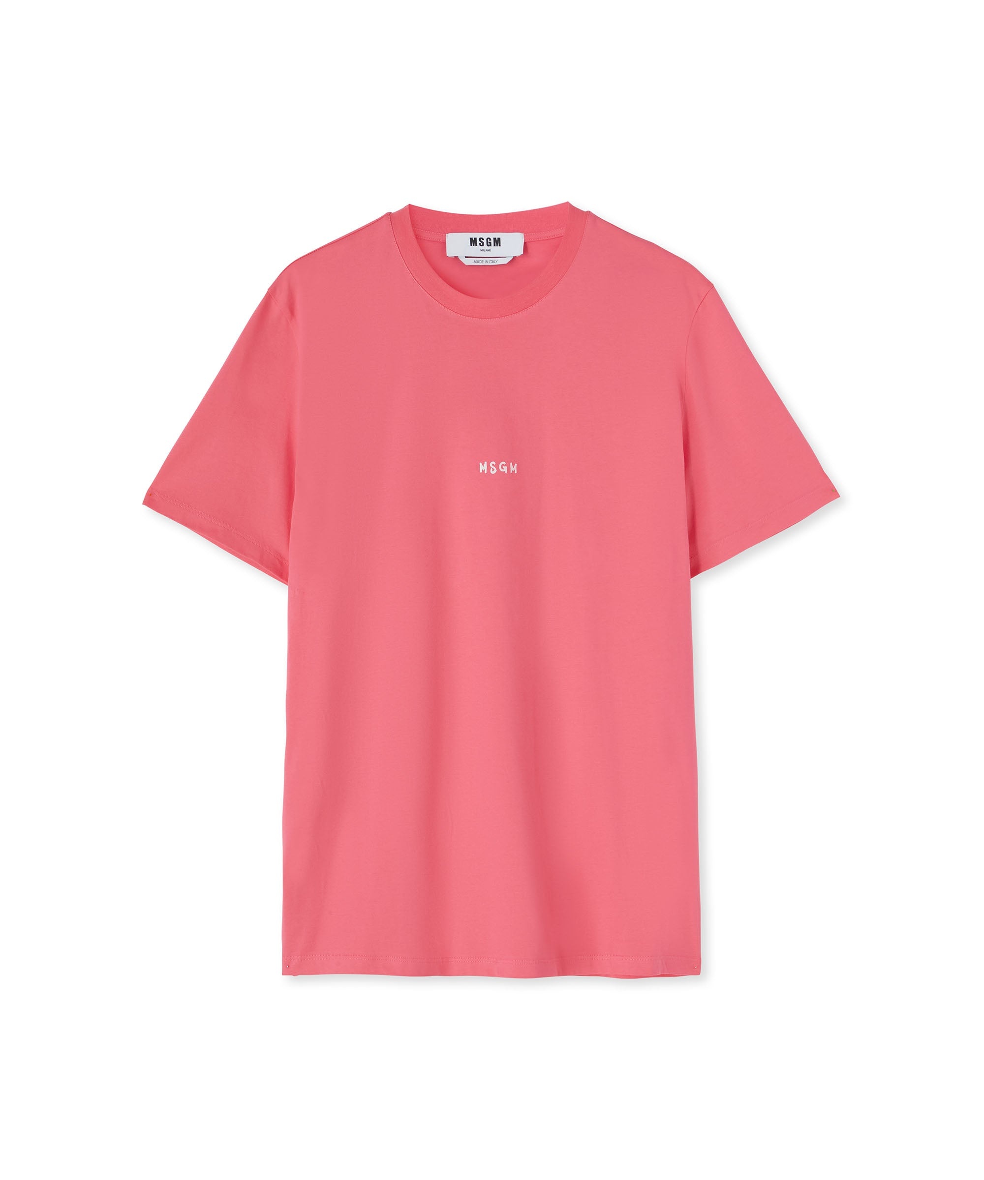 Cotton crewneck t-shirt with MSGM micro logo - 2