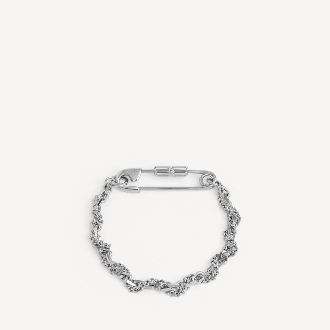 Men's Diy Pin Bracelet in Shiny Silver - 1