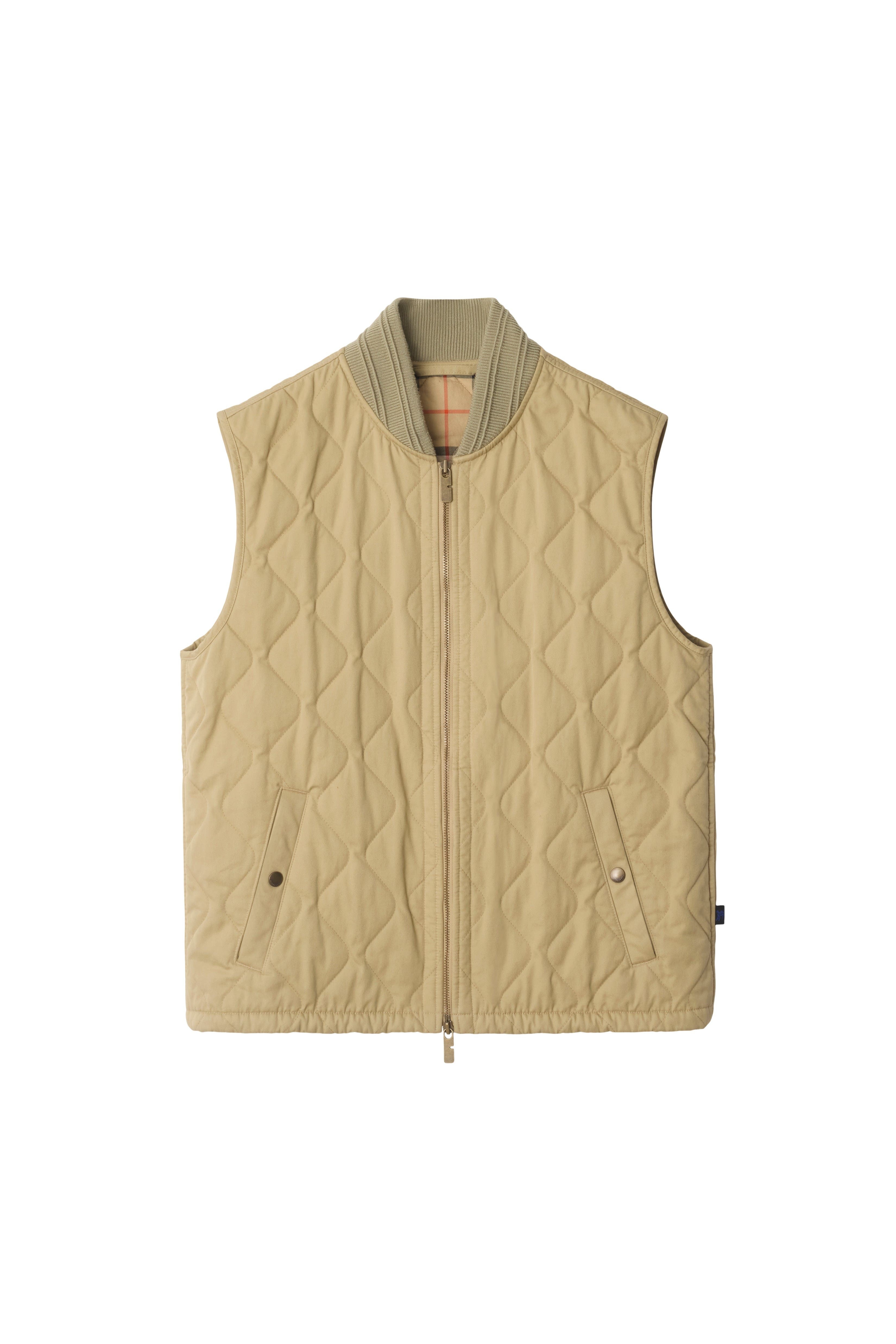 burberry Quilted Gabardine Gilet in Hamper Beige at Nordstrom - 2