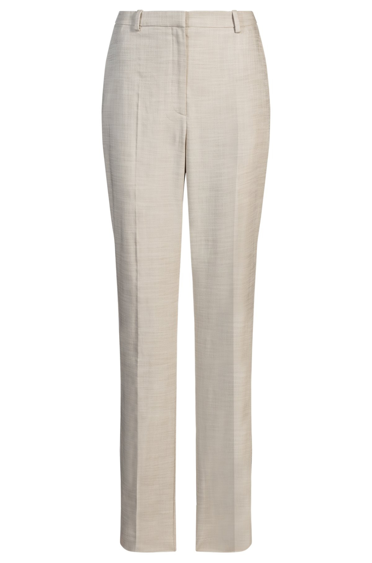 RELAXED-FIT TROUSERS IN MELANGE STRETCH FABRIC - 1