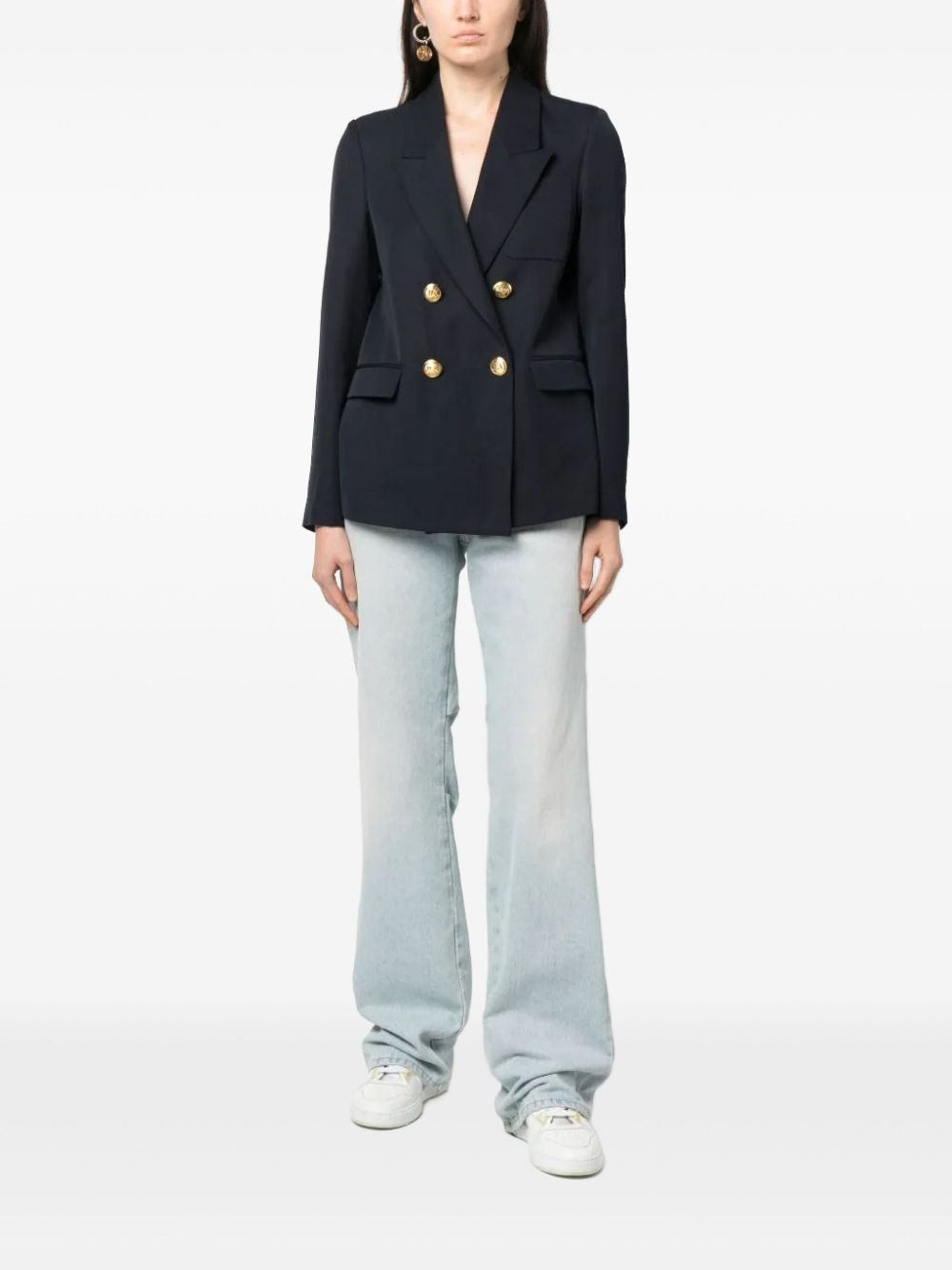 palm-embroidered blazer - 2