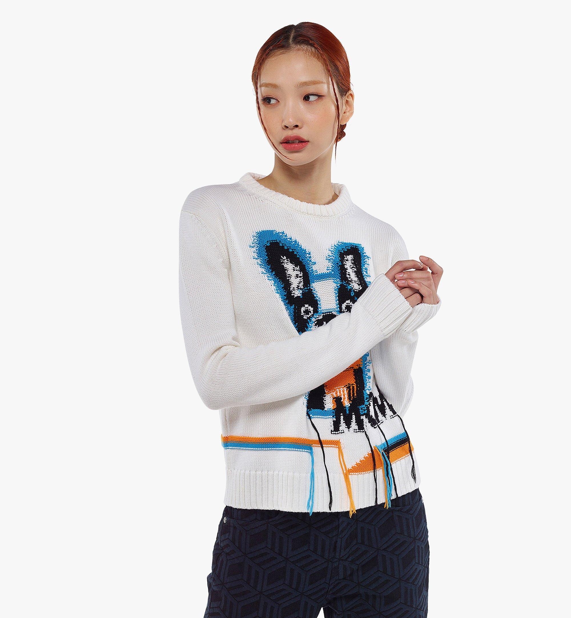 Women’s Intarsia M Pup Sweater in Wool - 2