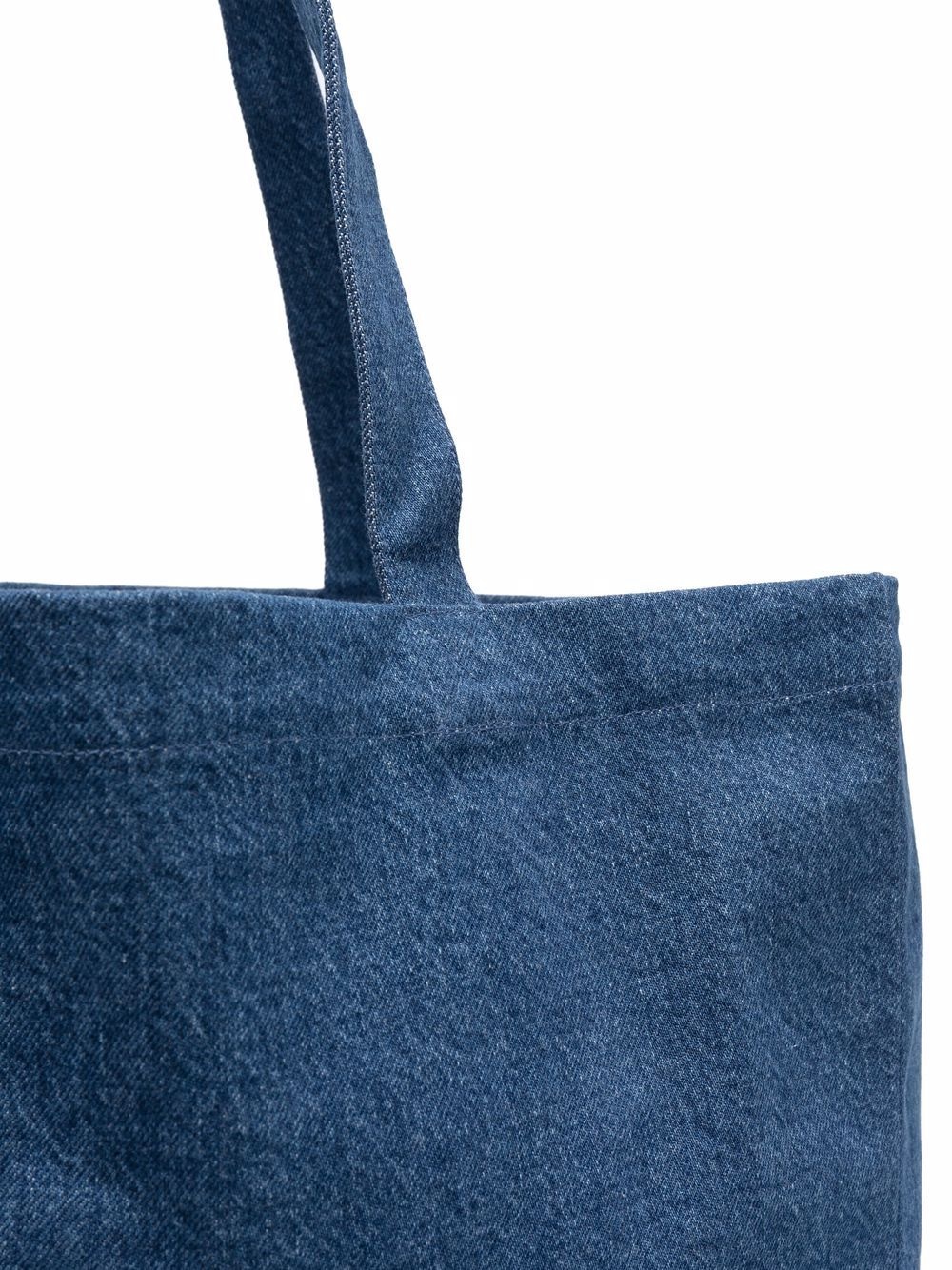 logo-print denim tote bag - 4