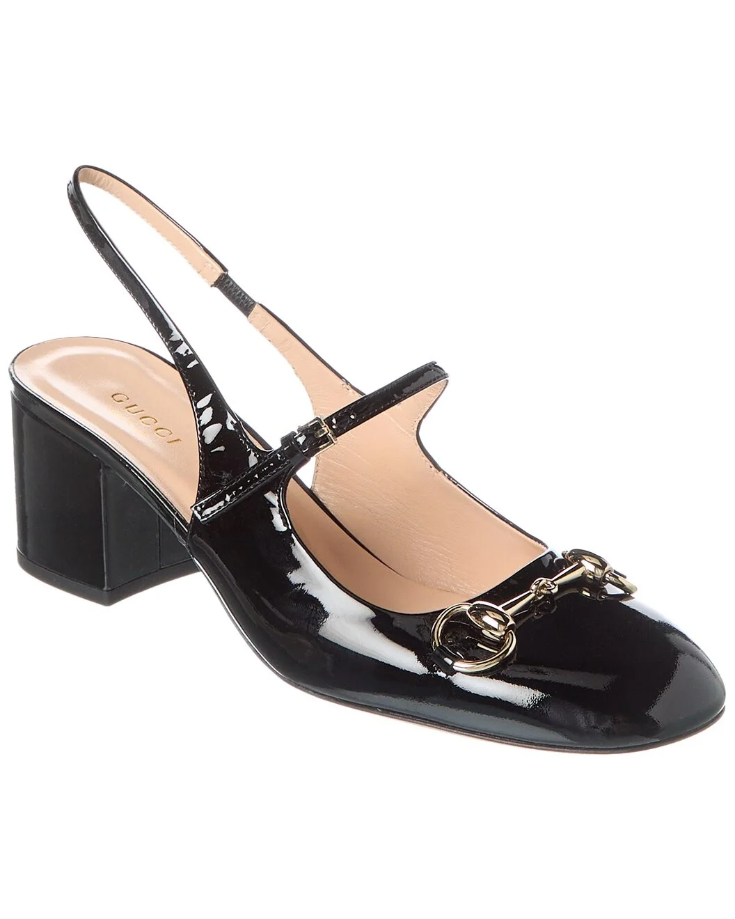 Gucci Horsebit Patent Slingback Pump - 1