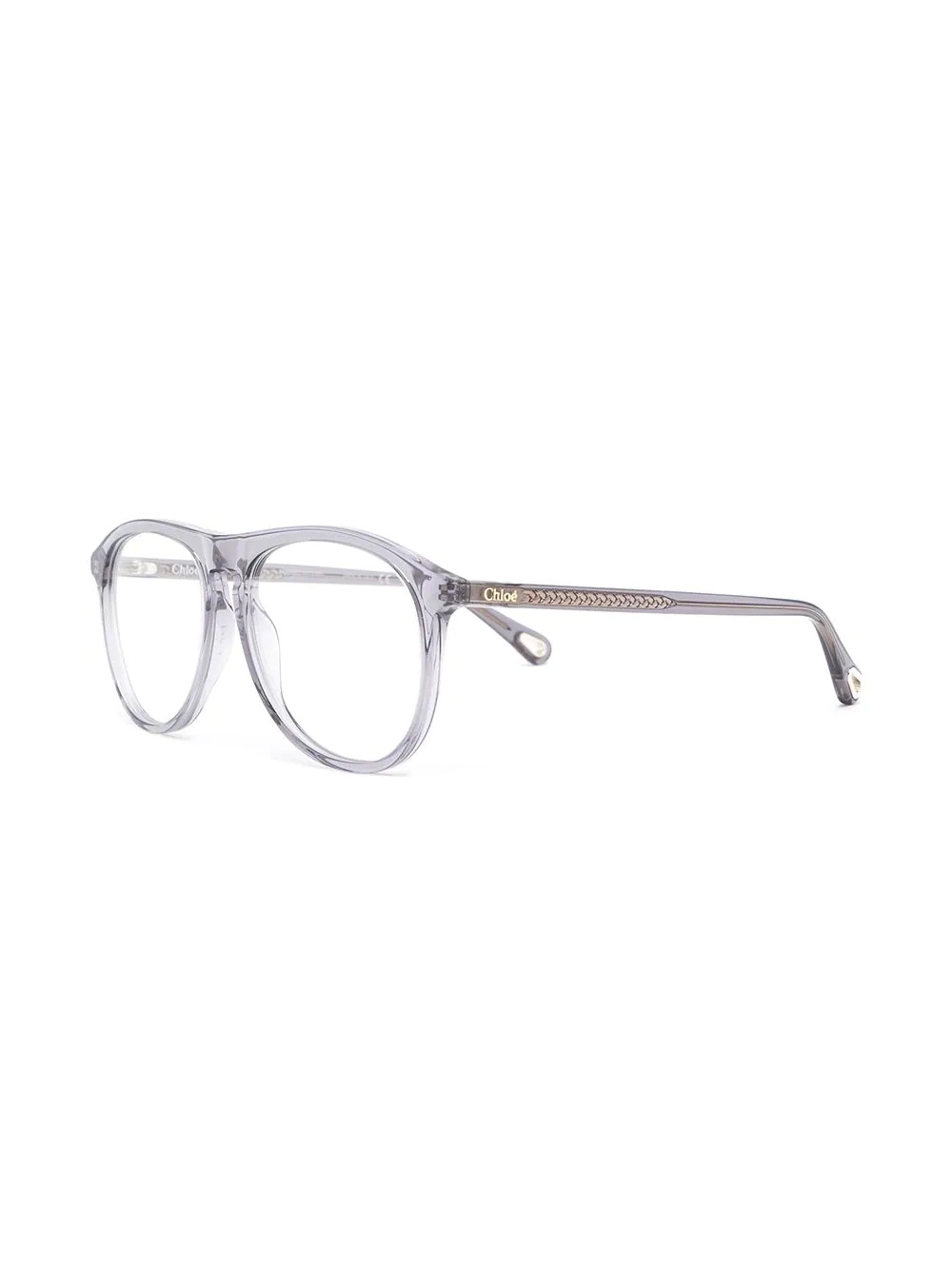 rounded transparent glasses - 2