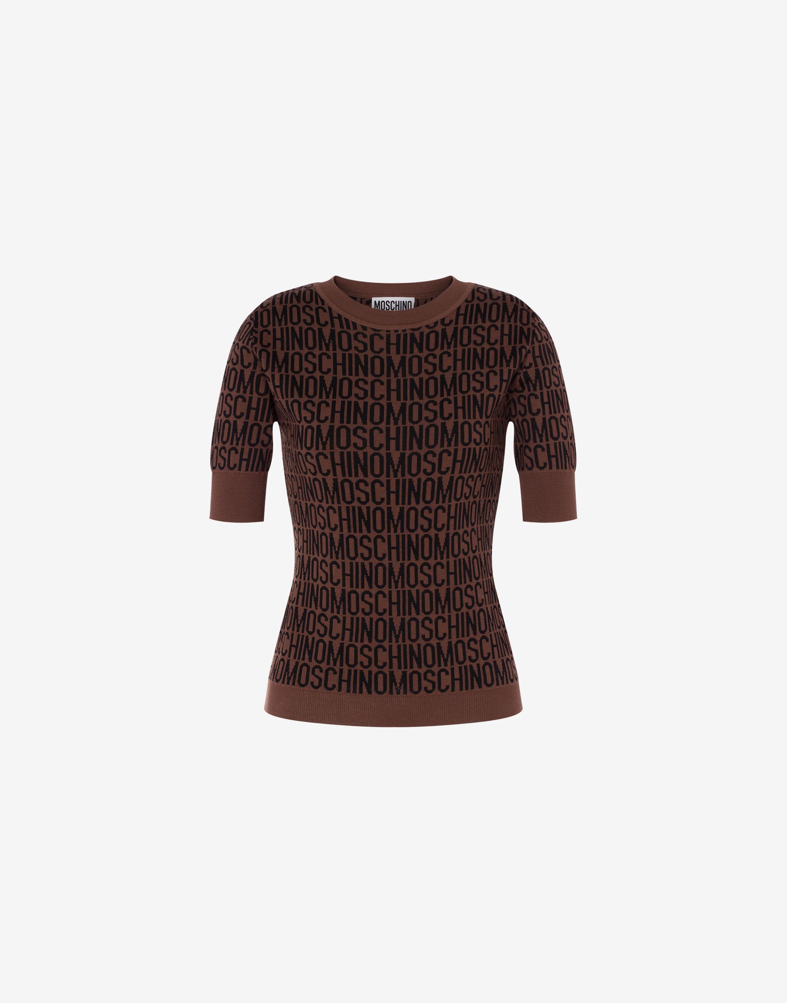 ALLOVER LOGO WOOL TOP - 1