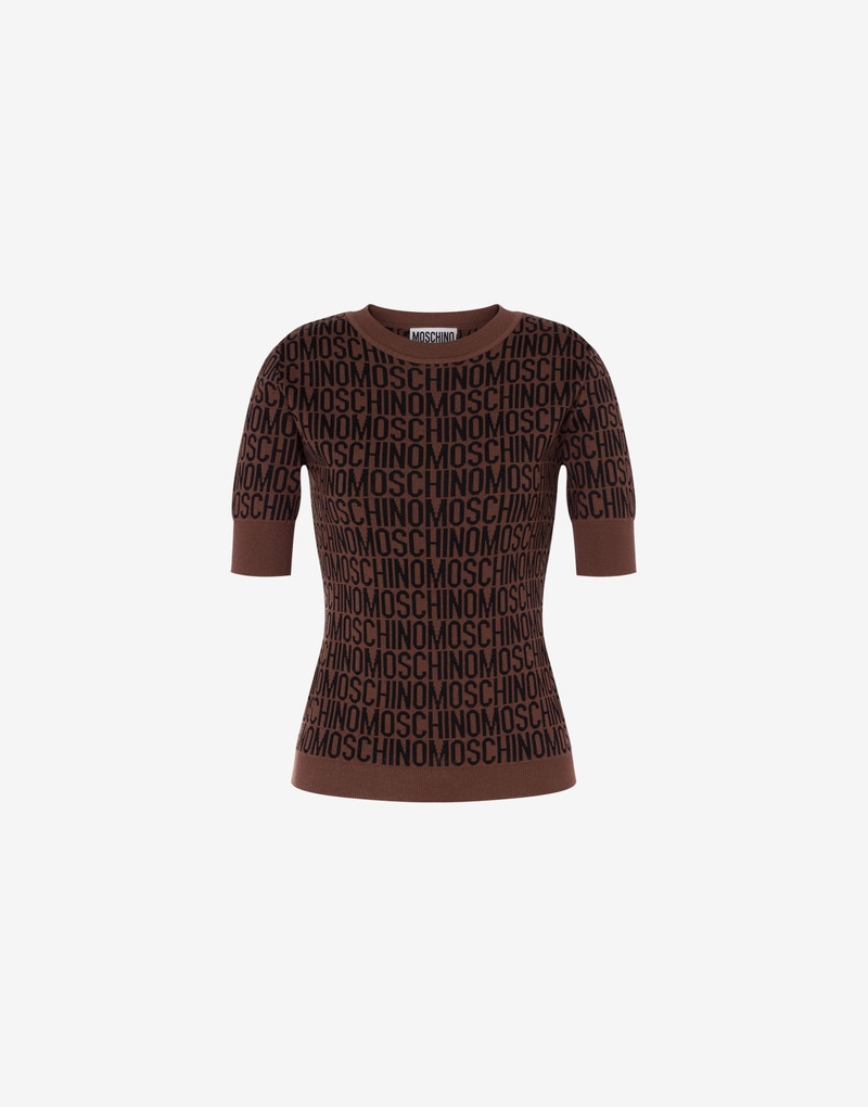 ALLOVER LOGO WOOL TOP 1