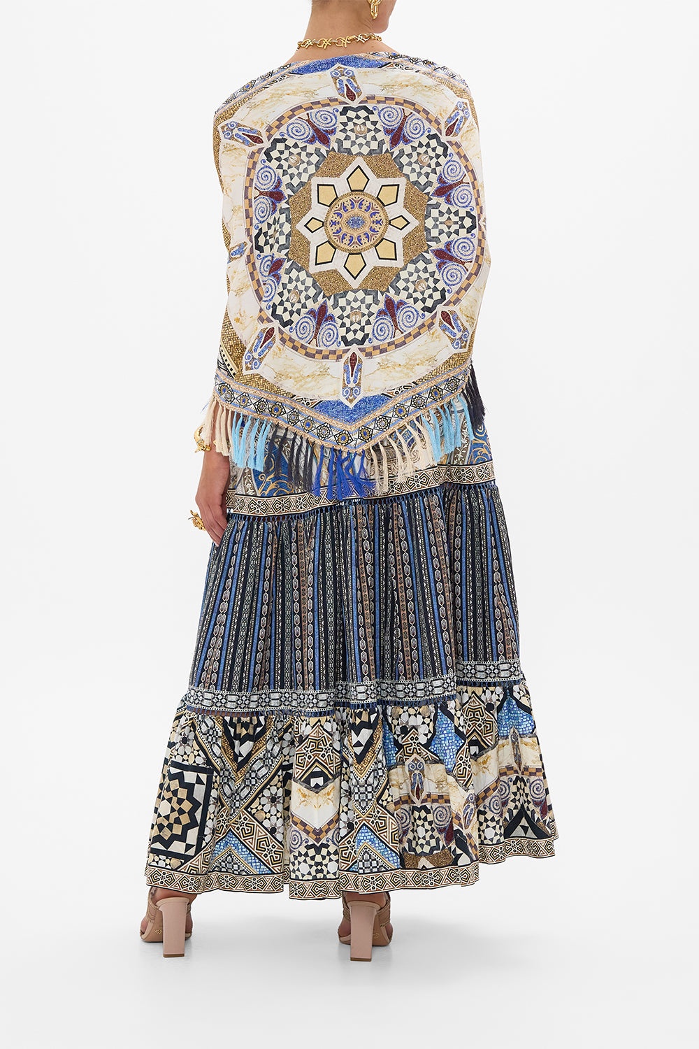 DIAMOND SCARF WITH TASSELS - 2