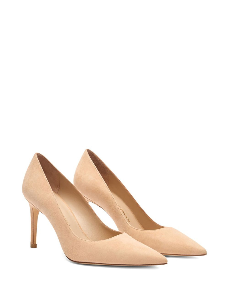 Stuart Weitzman 85MM Stuart Power pointed-toe suede pumps outlook