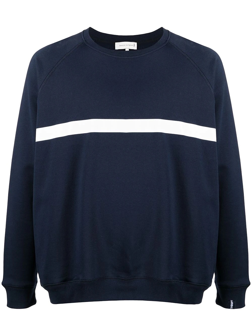 horizontal-stripe crew-neck sweatshirt - 1