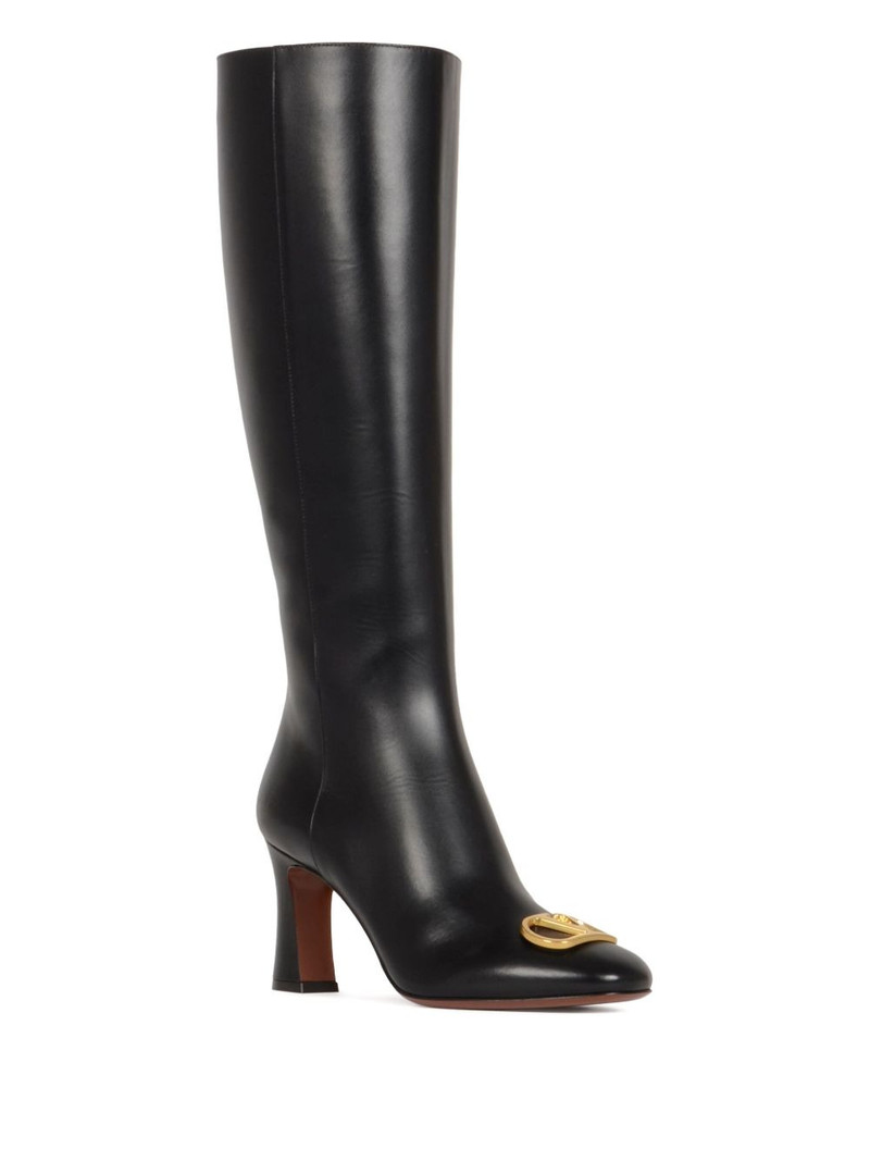 Valentino 90mm V-logo Signature leather boots outlook