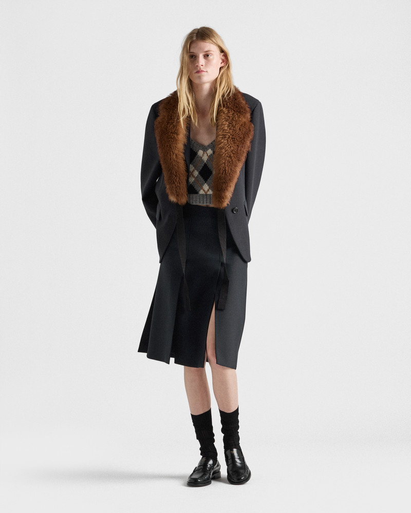 Prada Argyle knit cashmere top outlook