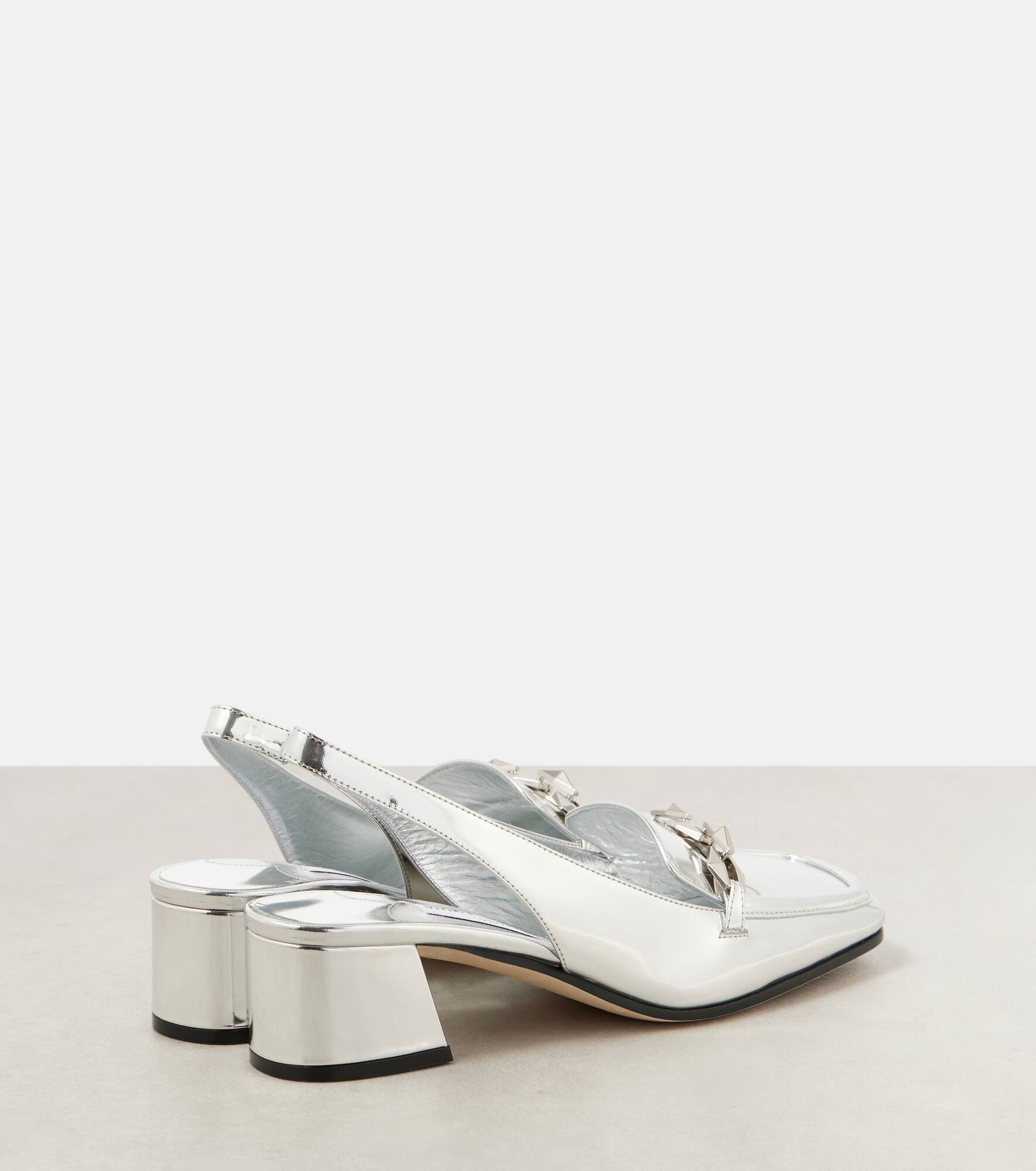 Diamond Tilda metallic leather slingback pumps - 3