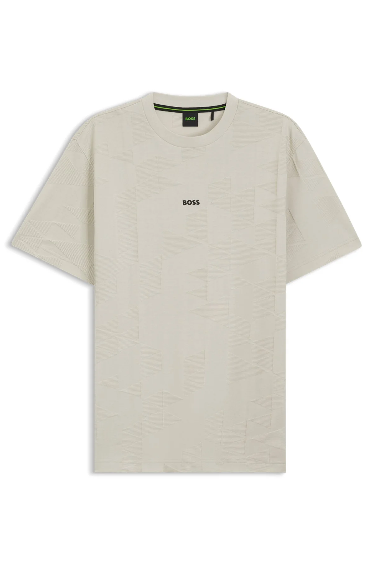 COTTON T-SHIRT WITH 3D-JACQUARD PATTERN - 1
