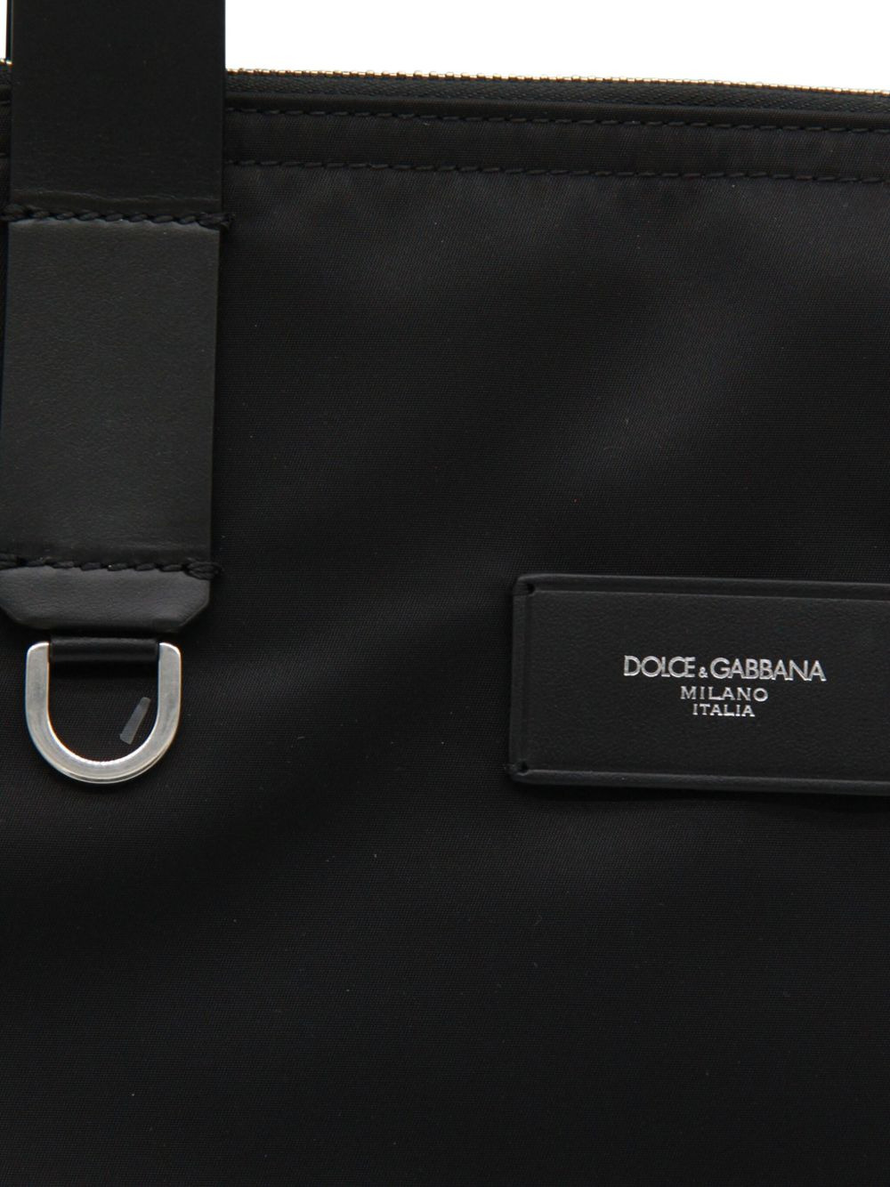 leather-handle zipped tote bag - 4