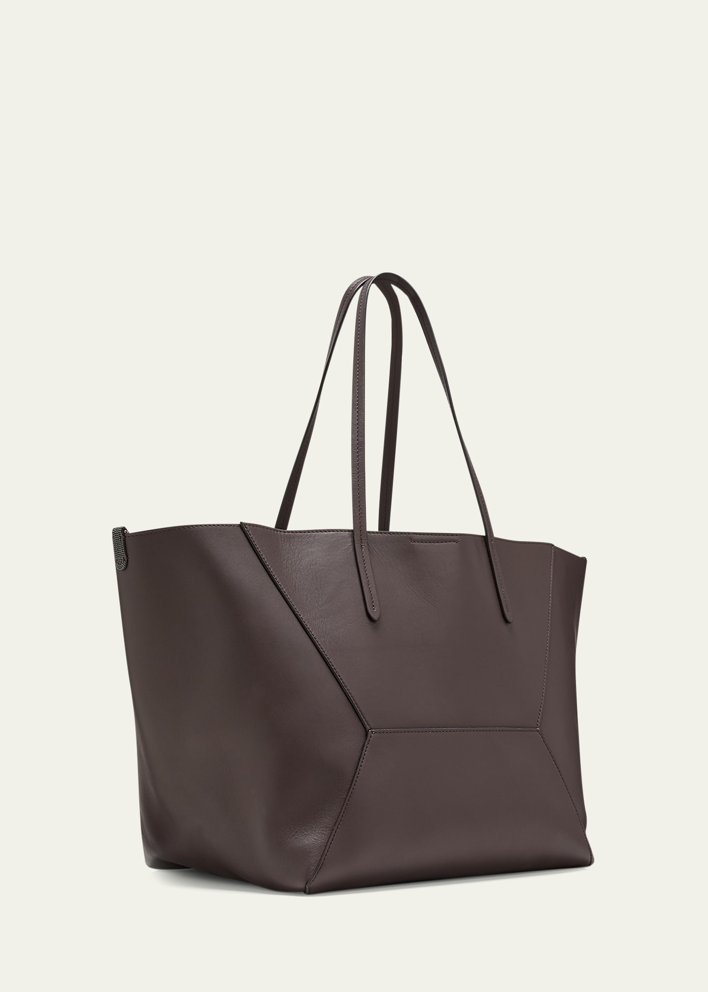 Geometric Monili Leather Tote Bag - 3