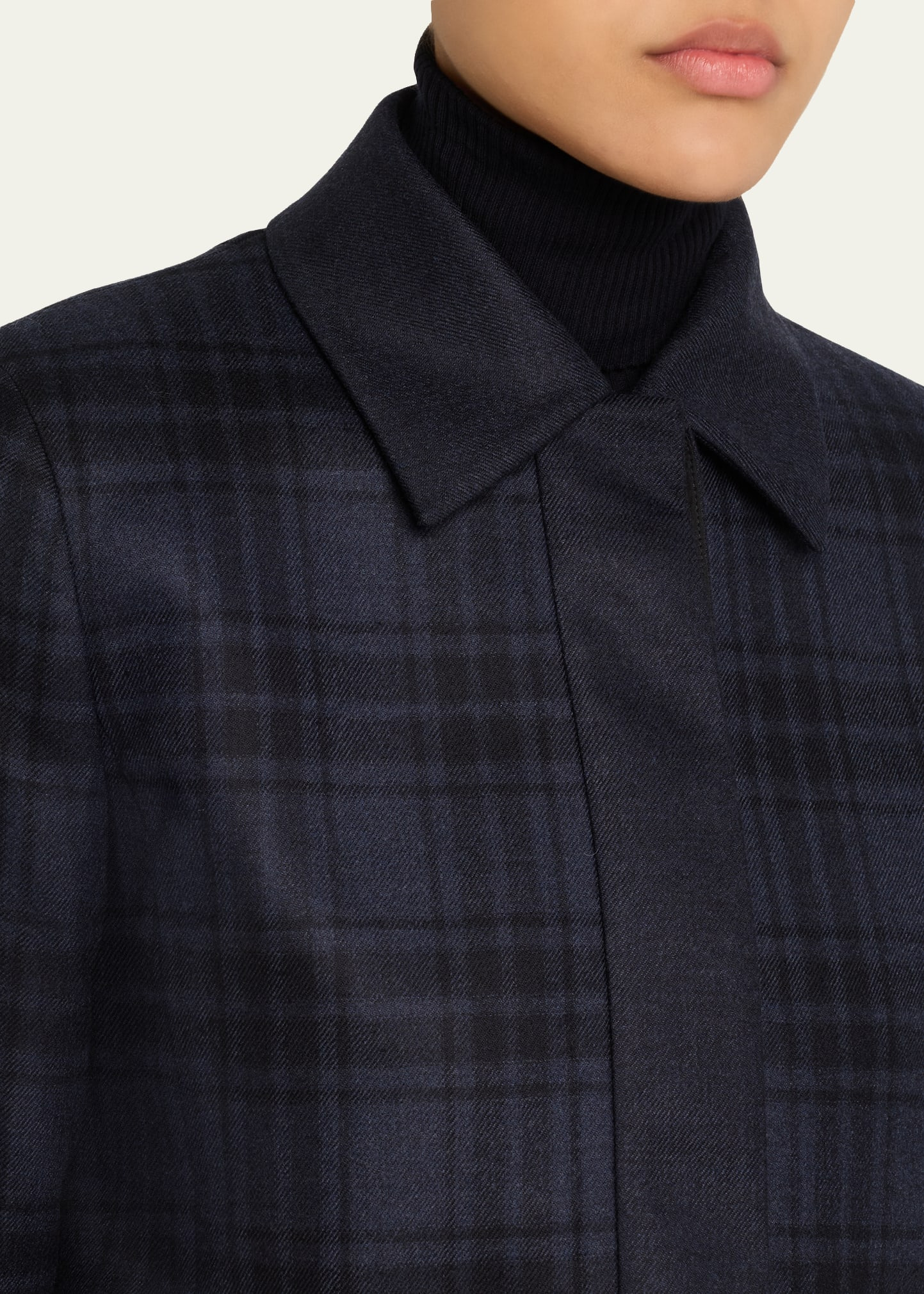 Lewitt Check Wool Double-Face Crop Jacket - 5