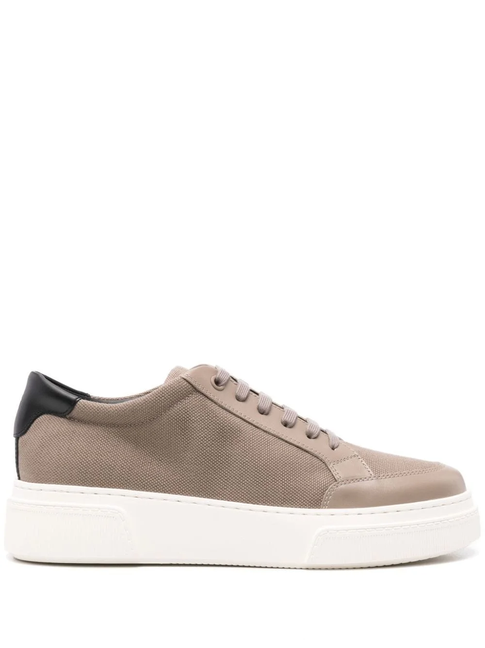 lace-up canvas sneakers - 1