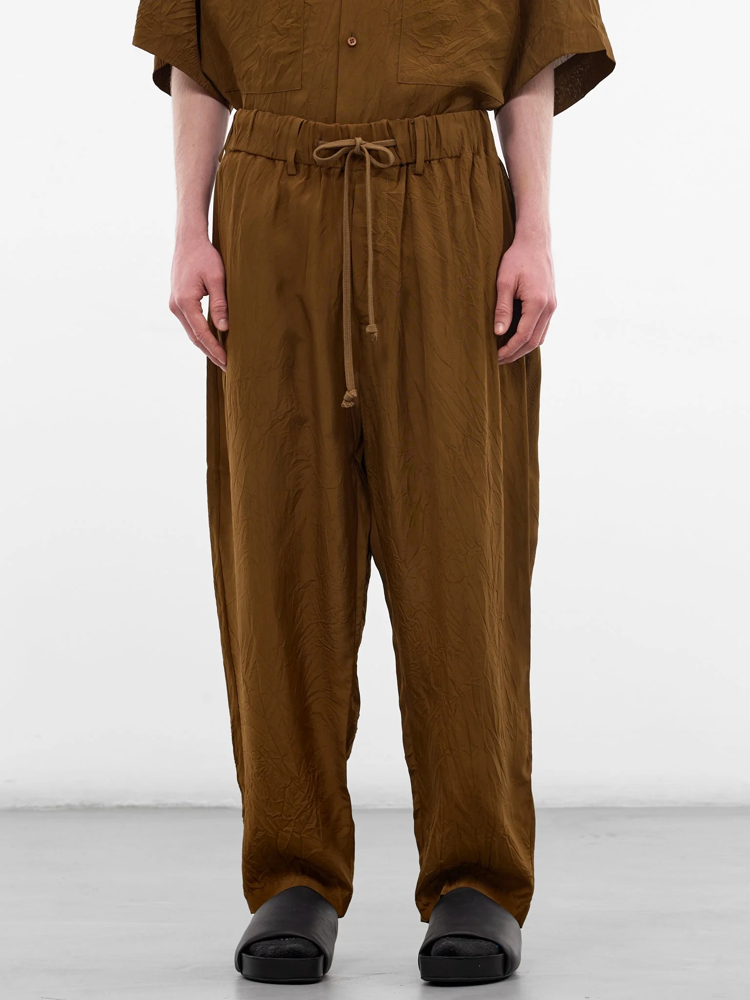 Mustard Relaxed Pajama Pants - 1
