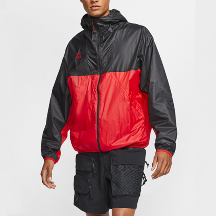 Men's Nike ACG Sports Hooded Jacket Black Red CK7239-657 - 4
