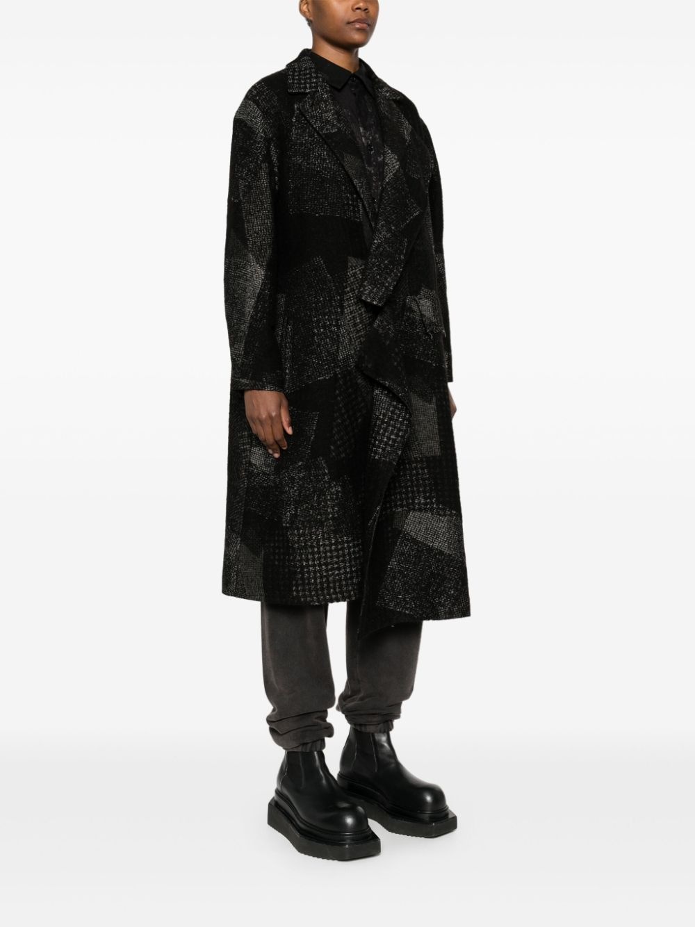 abstract-pattern coat - 3