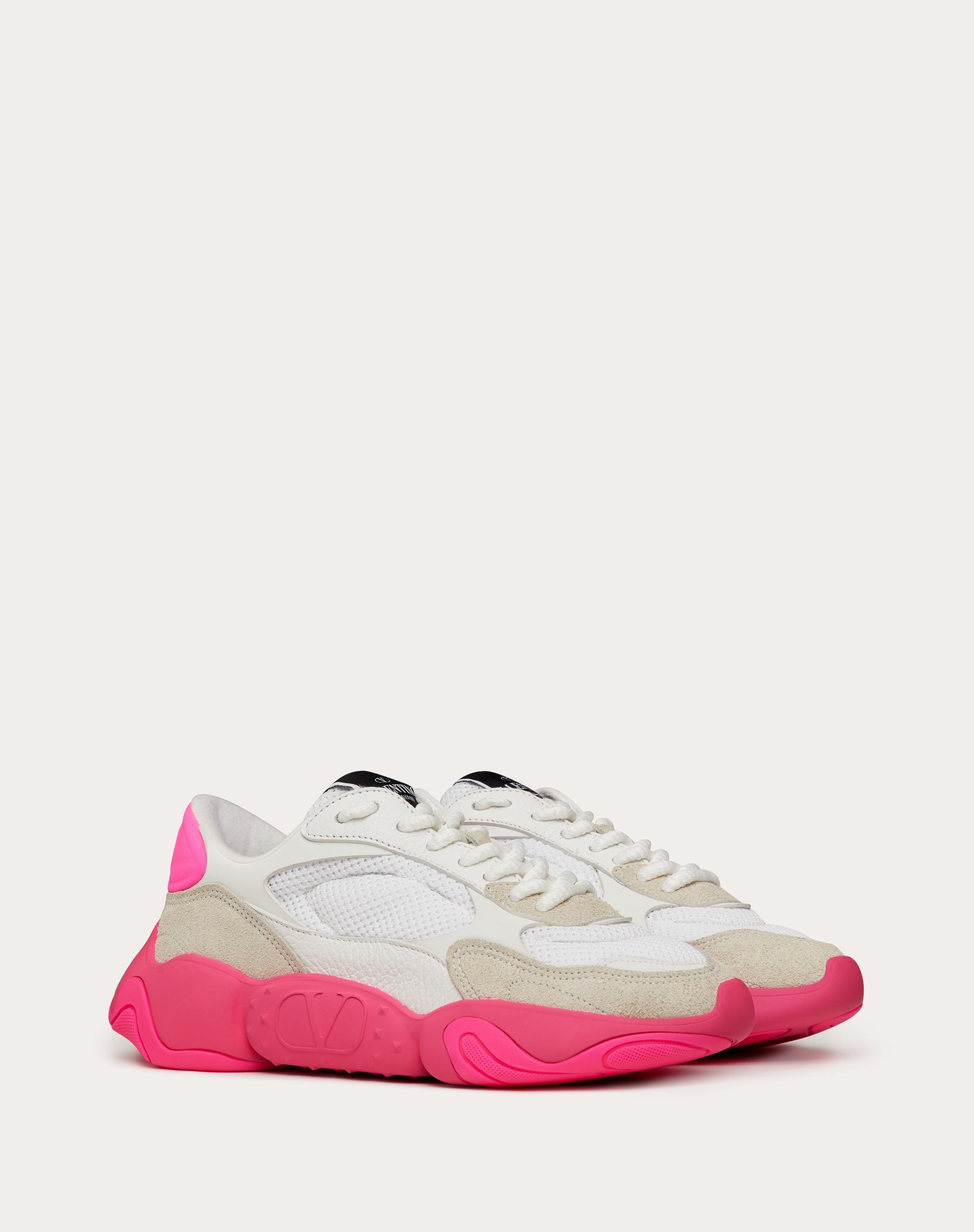 VALENTINO GARAVANI BUBBLEBACK MESH AND SUEDE SNEAKER - 2