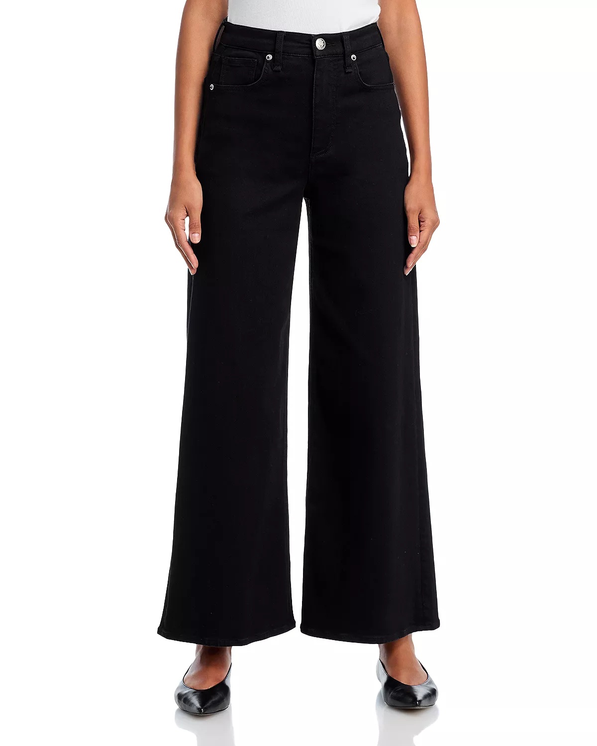 Flexi Sofie High Rise Wide Leg Jeans in Black - 7