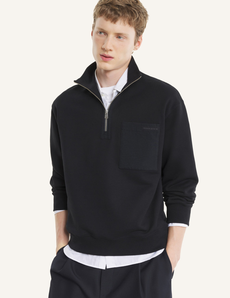 Maison Kitsuné HALF-ZIP NYLON POCKET SWEATSHIRT outlook