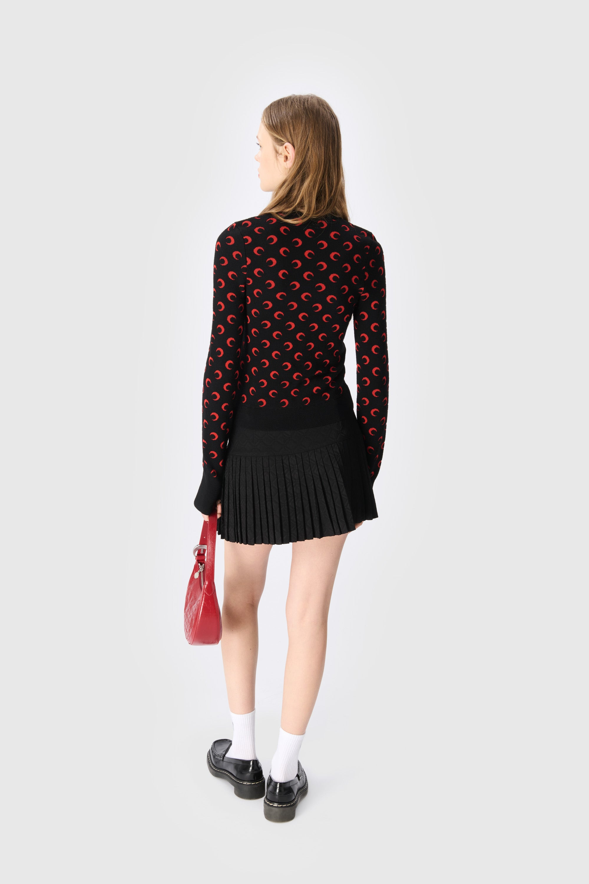 Moon Jacquard Knit Fitted Sweater - 3