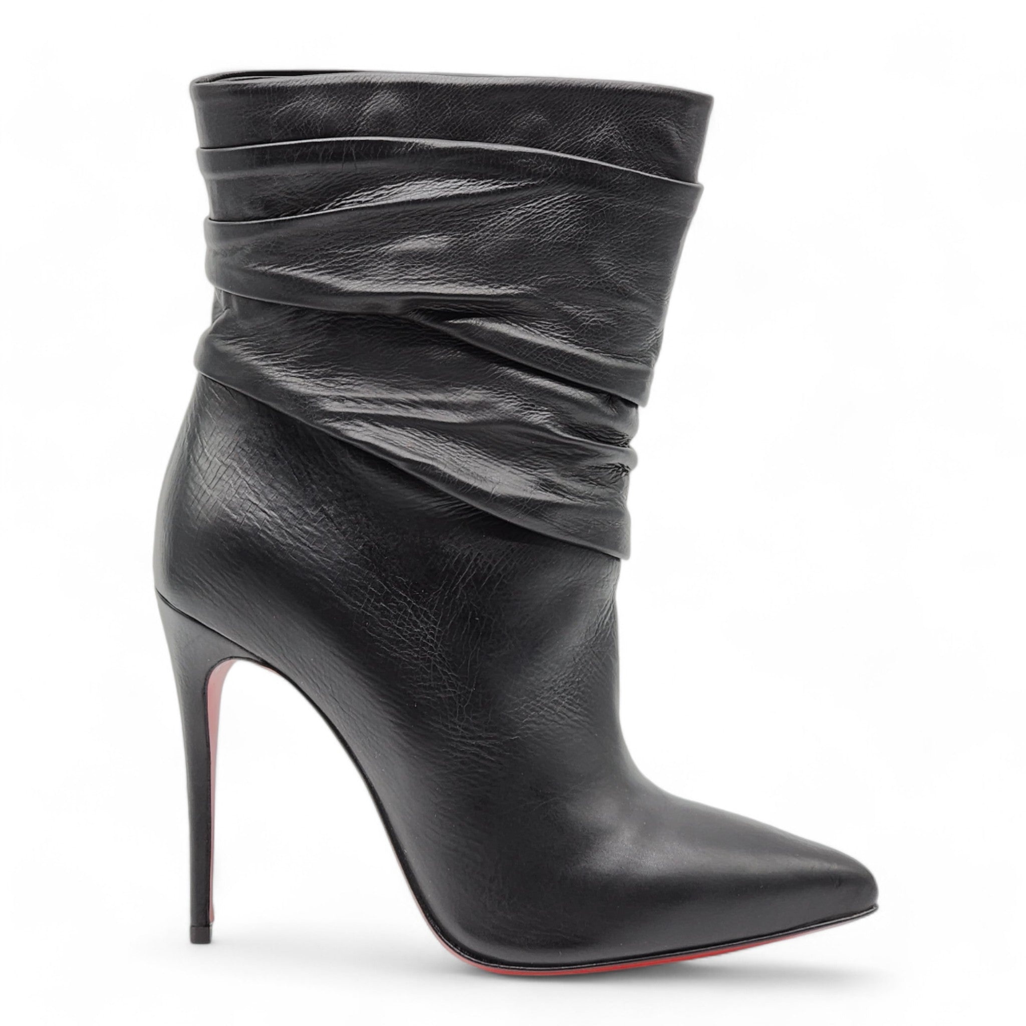 Christian Louboutin Ishtar 100mm Stiletto Boots - Leather - Black - 2