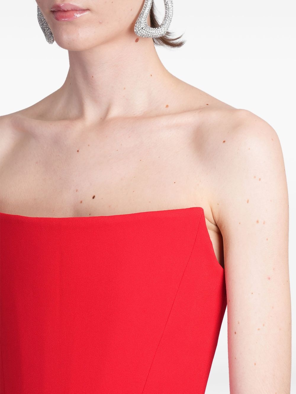 strapless midi dress - 5