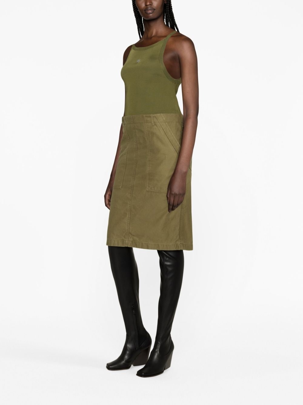 panelled cargo midi dress - 4
