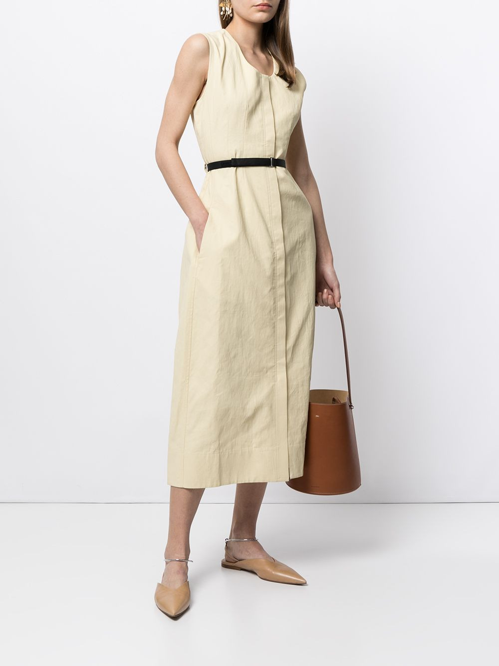 belted midi dress - 2