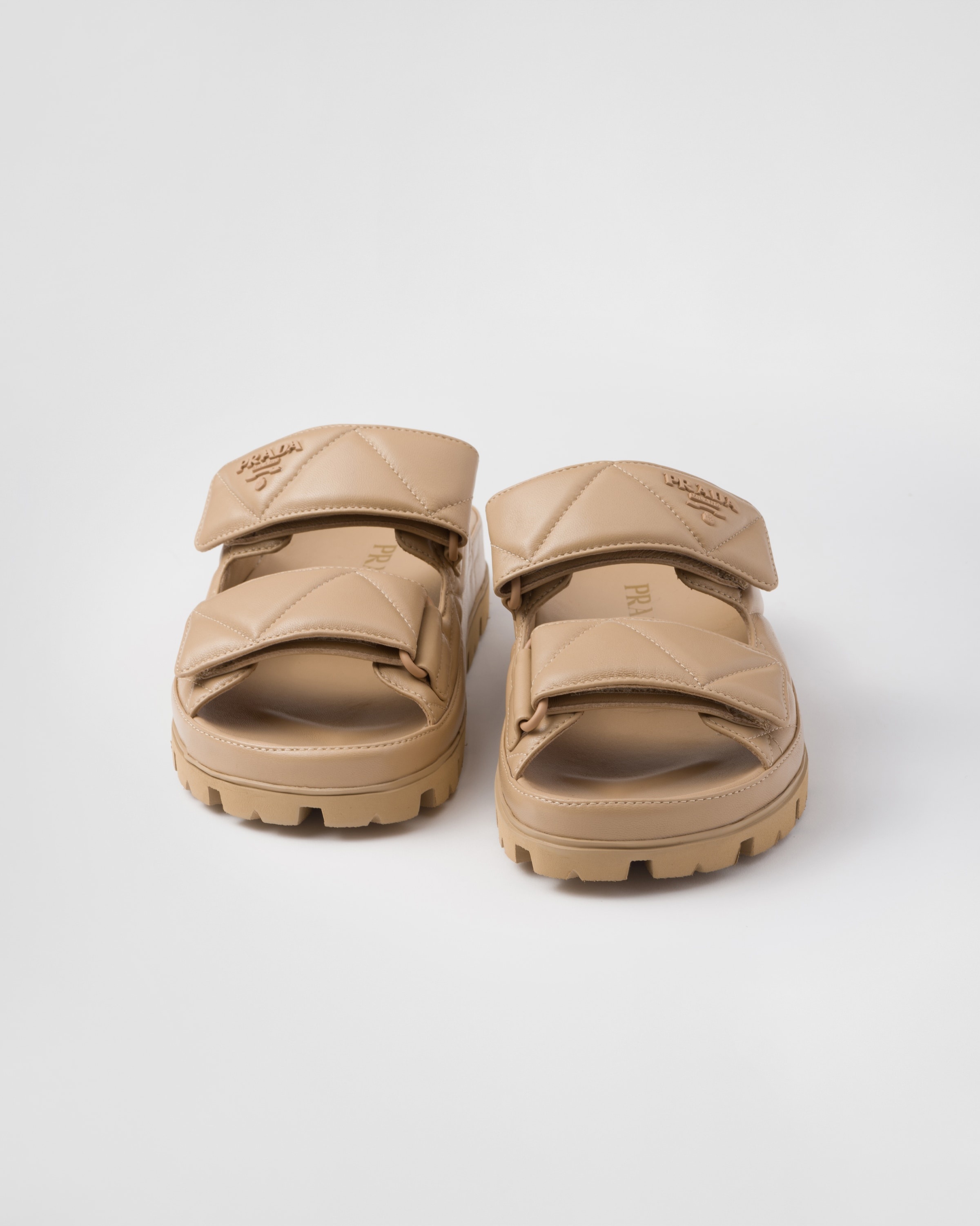 Padded nappa leather sandals - 5