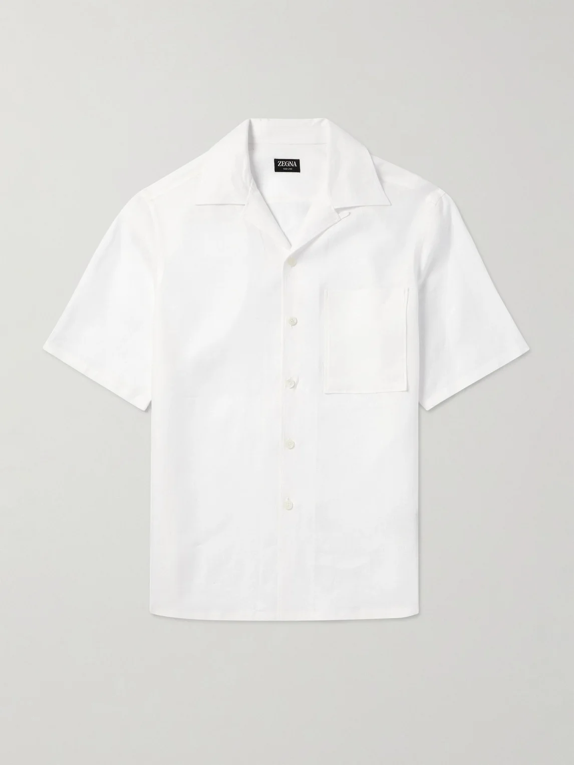 Camp-Collar Oasi Linen Shirt - 1