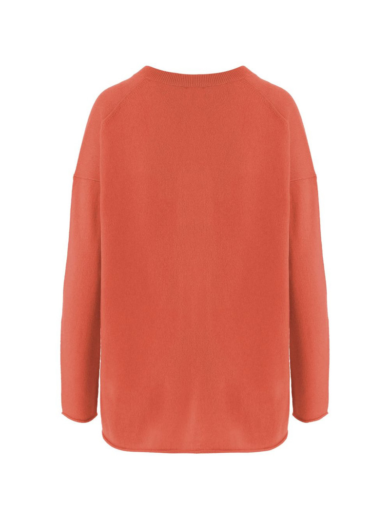 Allude ribbed V-neck sweater outlook