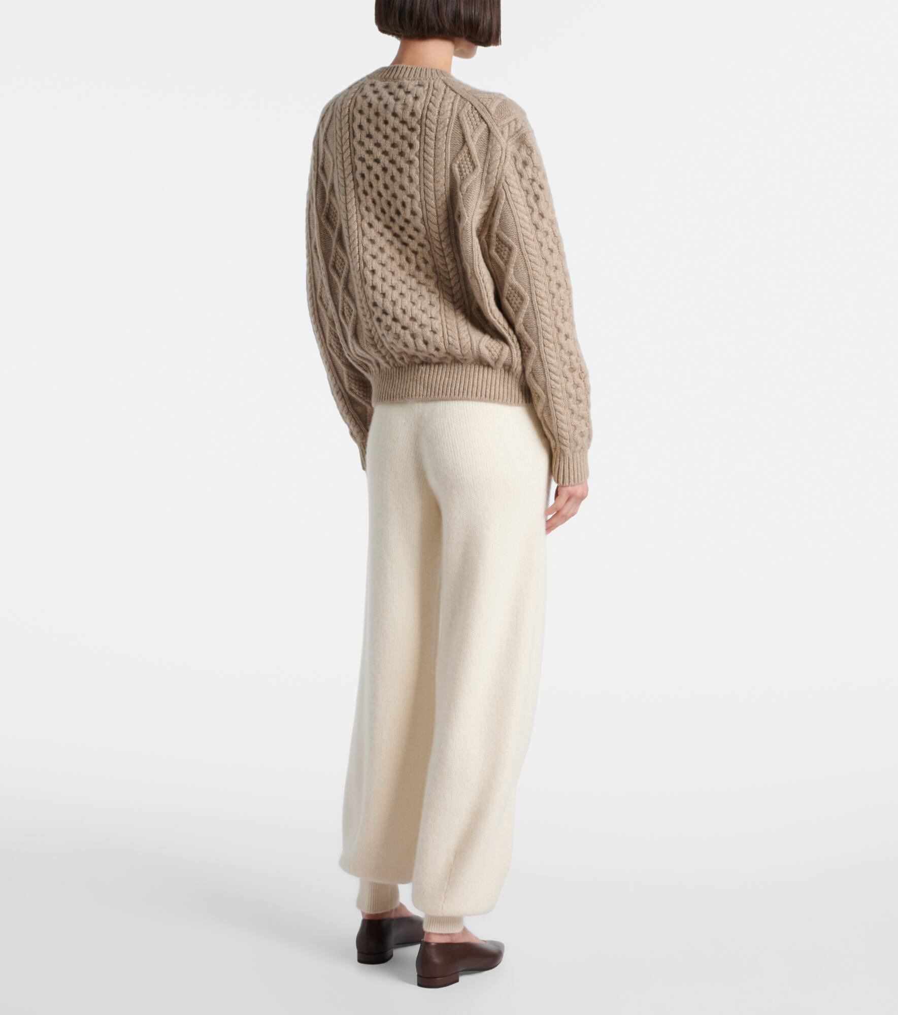 Eyre Aran-knit cashmere sweater - 3