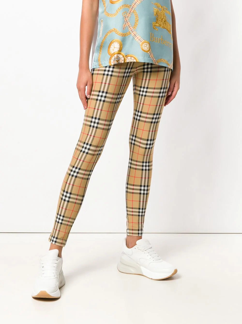 Vintage check leggings  - 3