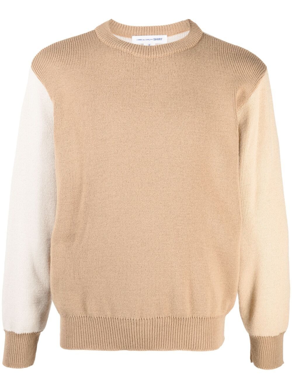 panelled crewneck jumper - 1