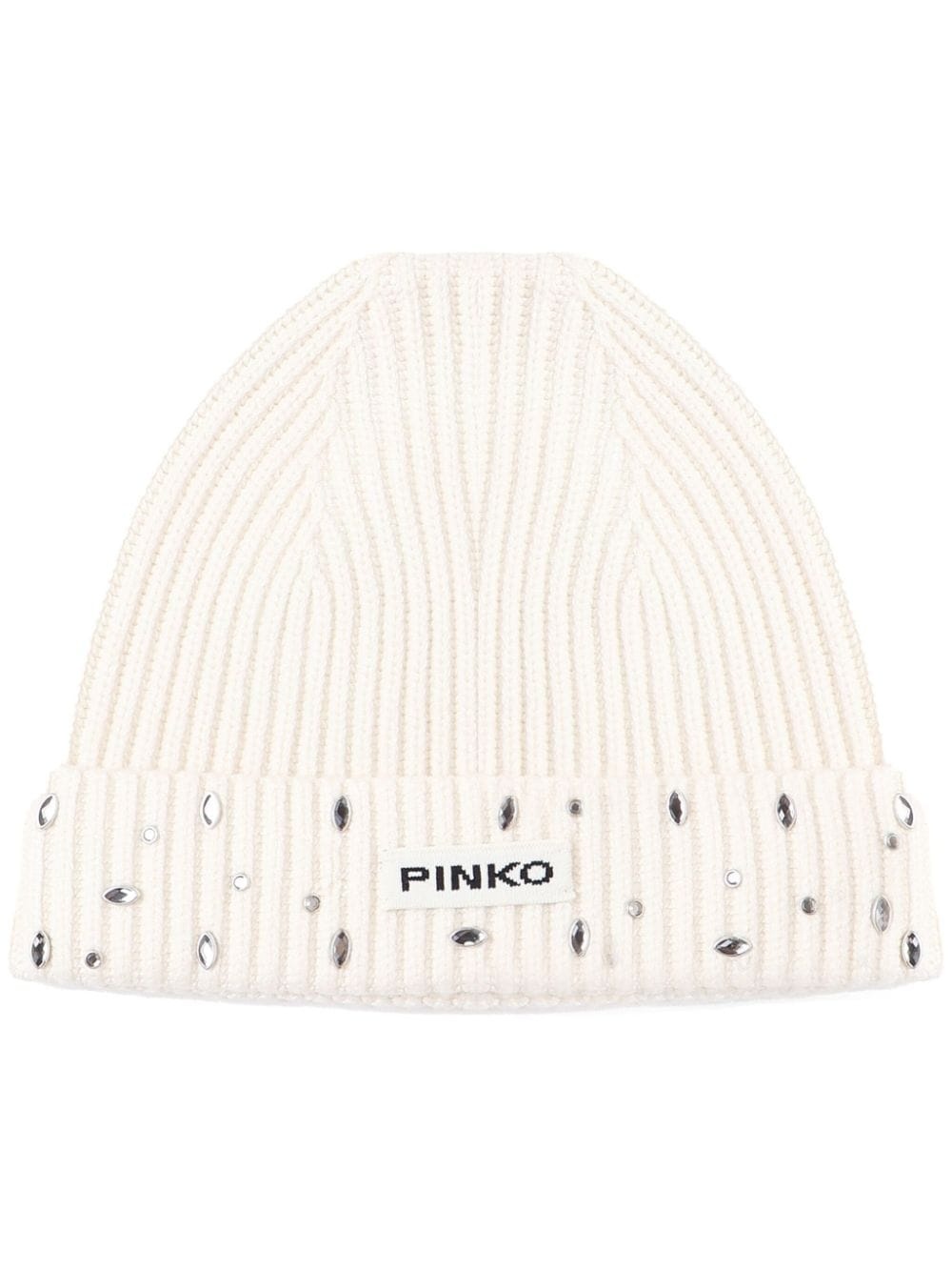 logo-patch beanie hat - 1