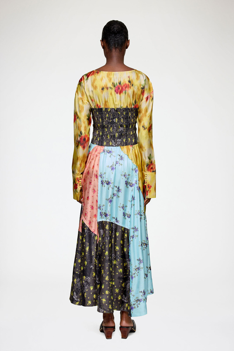 DRESS IN MULTI PRINTED SILK 4