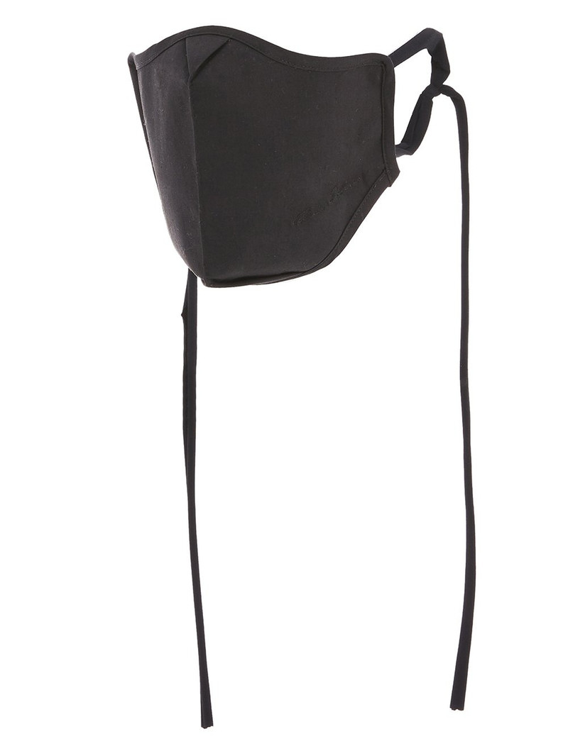 Rick Owens Logo-Embroidered Organic Cotton Face Mask outlook