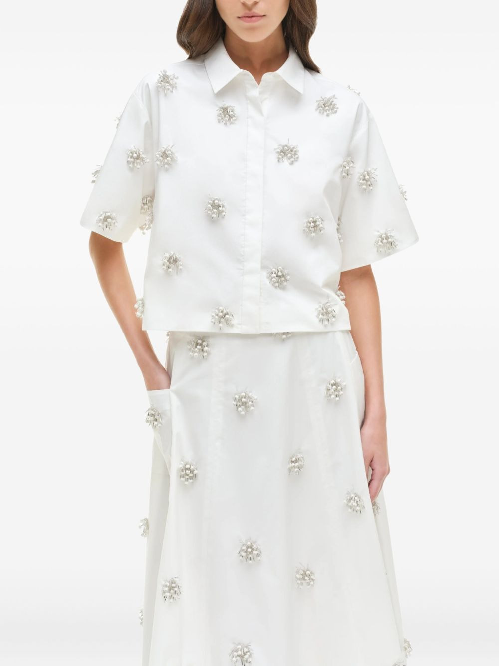 embellished cotton skirt - 5